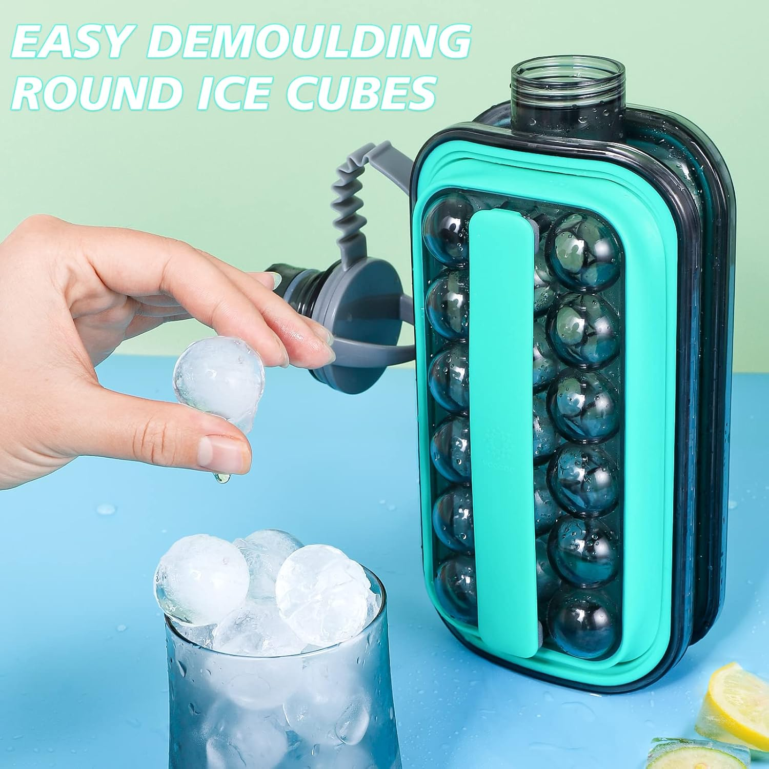 LittleStar Ice Cube Trays 2 in 1 Portable Ice Ball Maker Kettle