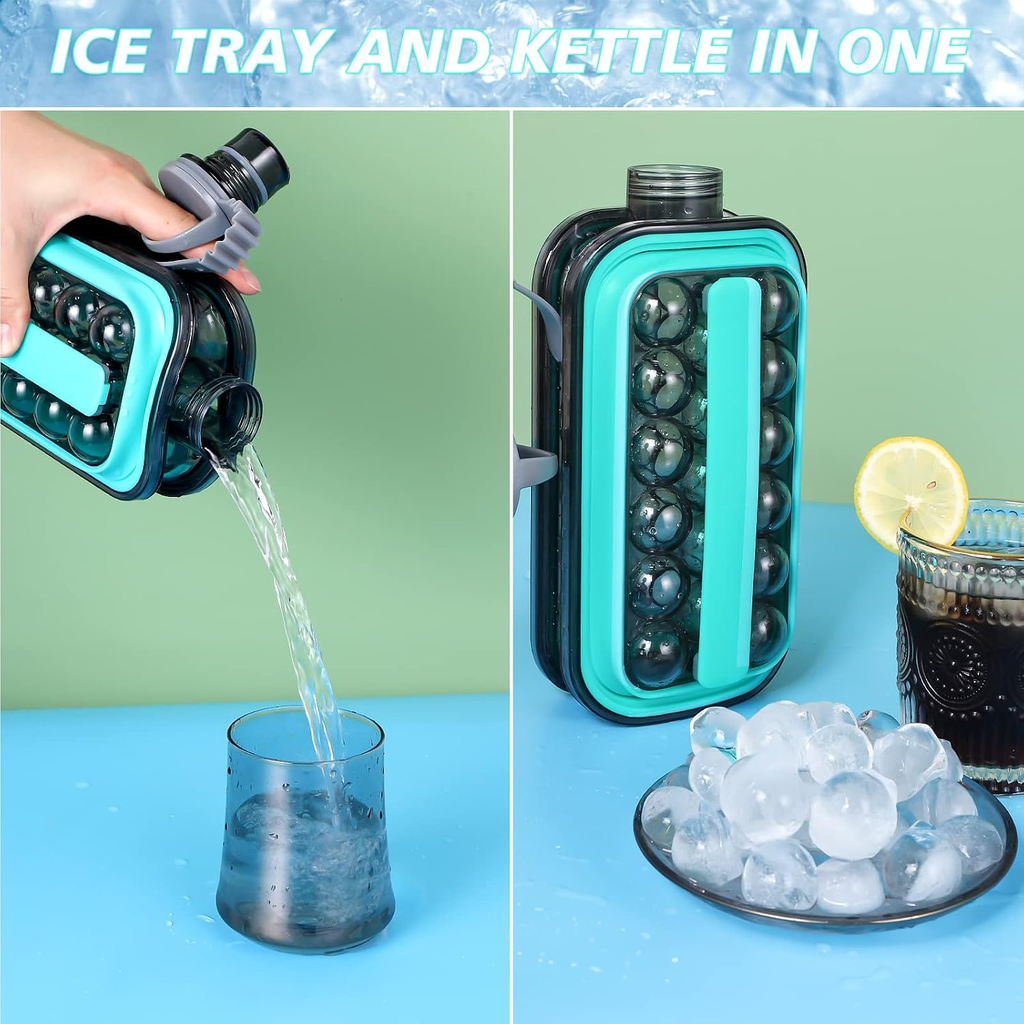 LittleStar Ice Cube Trays 2 in 1 Portable Ice Ball Maker Kettle